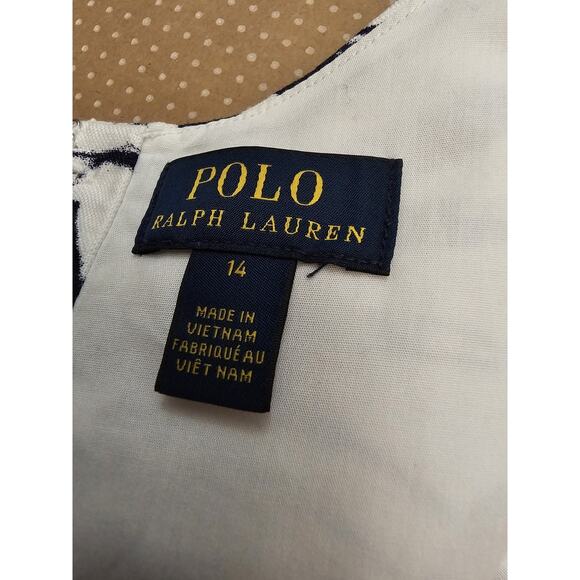 Polo Ralph Lauren Dress Womens 14 Floral Print Sleeveless Mini Skirt Back Button - Picture 15 of 16